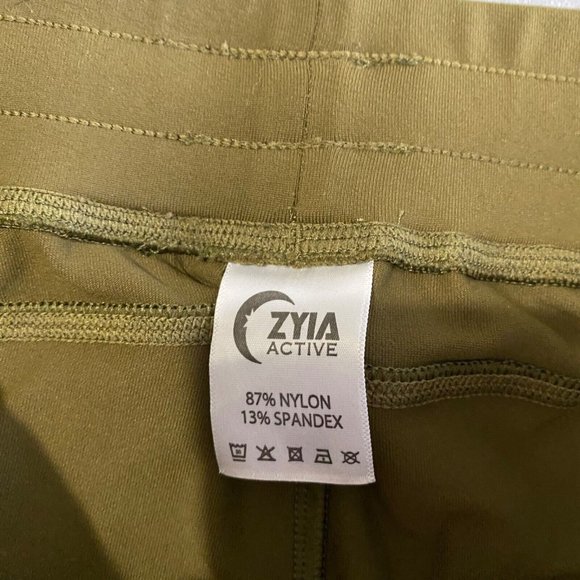Zyia Jogger Pants Womens Size Medium olive gym yoga running stretch - Picture 6 of 6